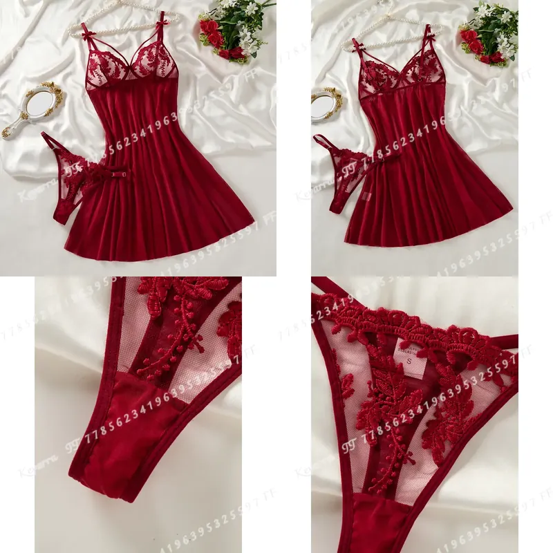 Wine & Beer Quito - Camicia da Notte da Donna Rosso