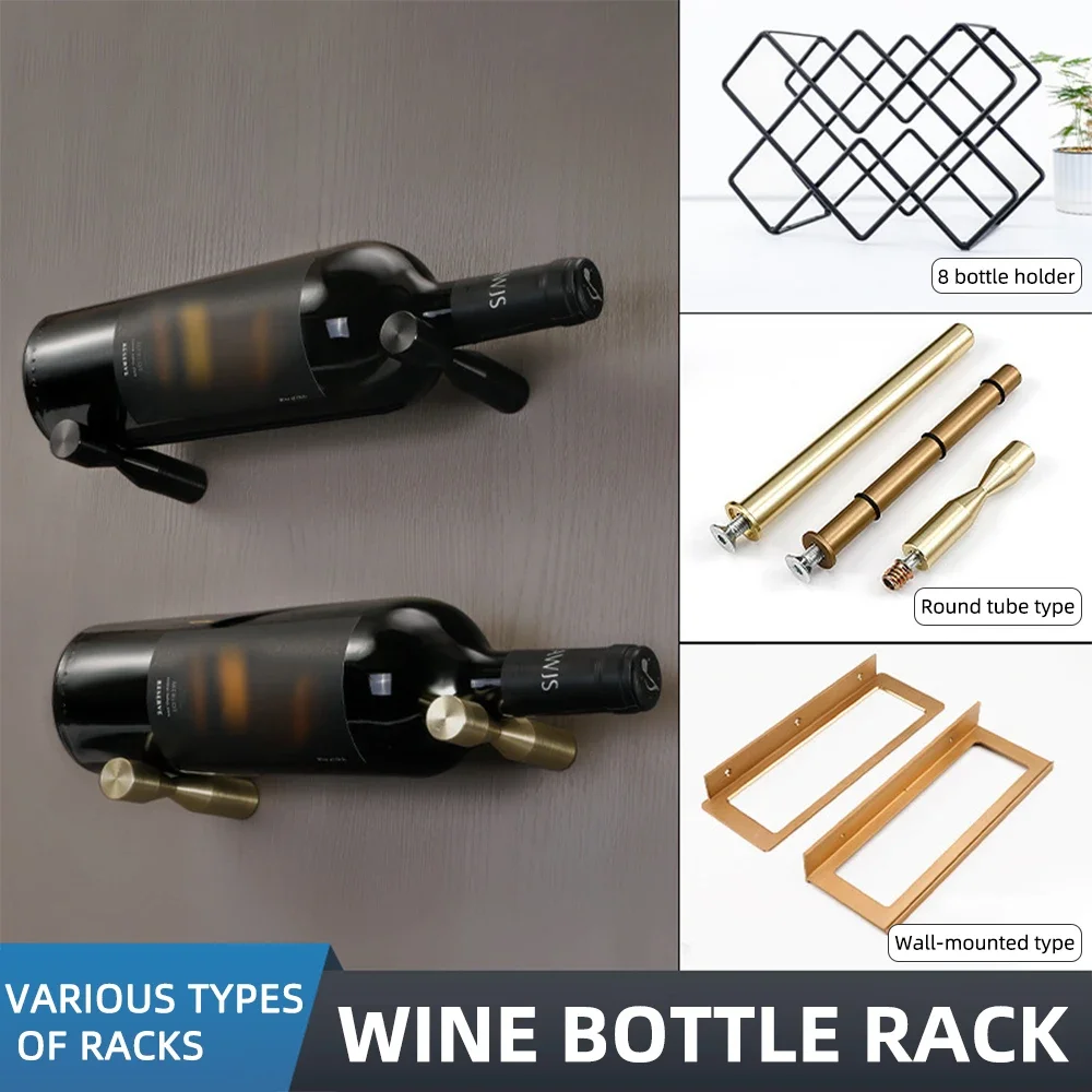 Wine Beer Champagne - Portabottiglie in Lega di Alluminio, Espositore