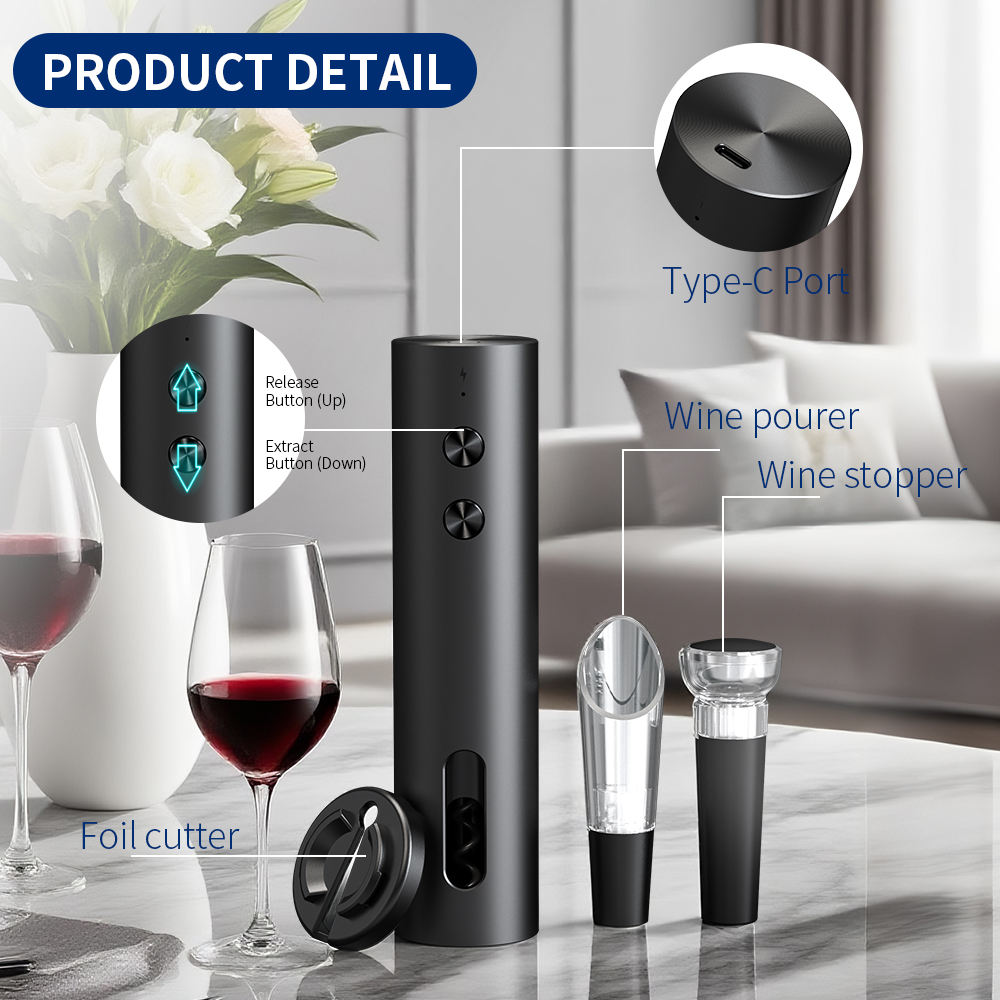 Set Apribottiglie Elettrico 4- - Wine Beer And Liquor recensione e prezzo