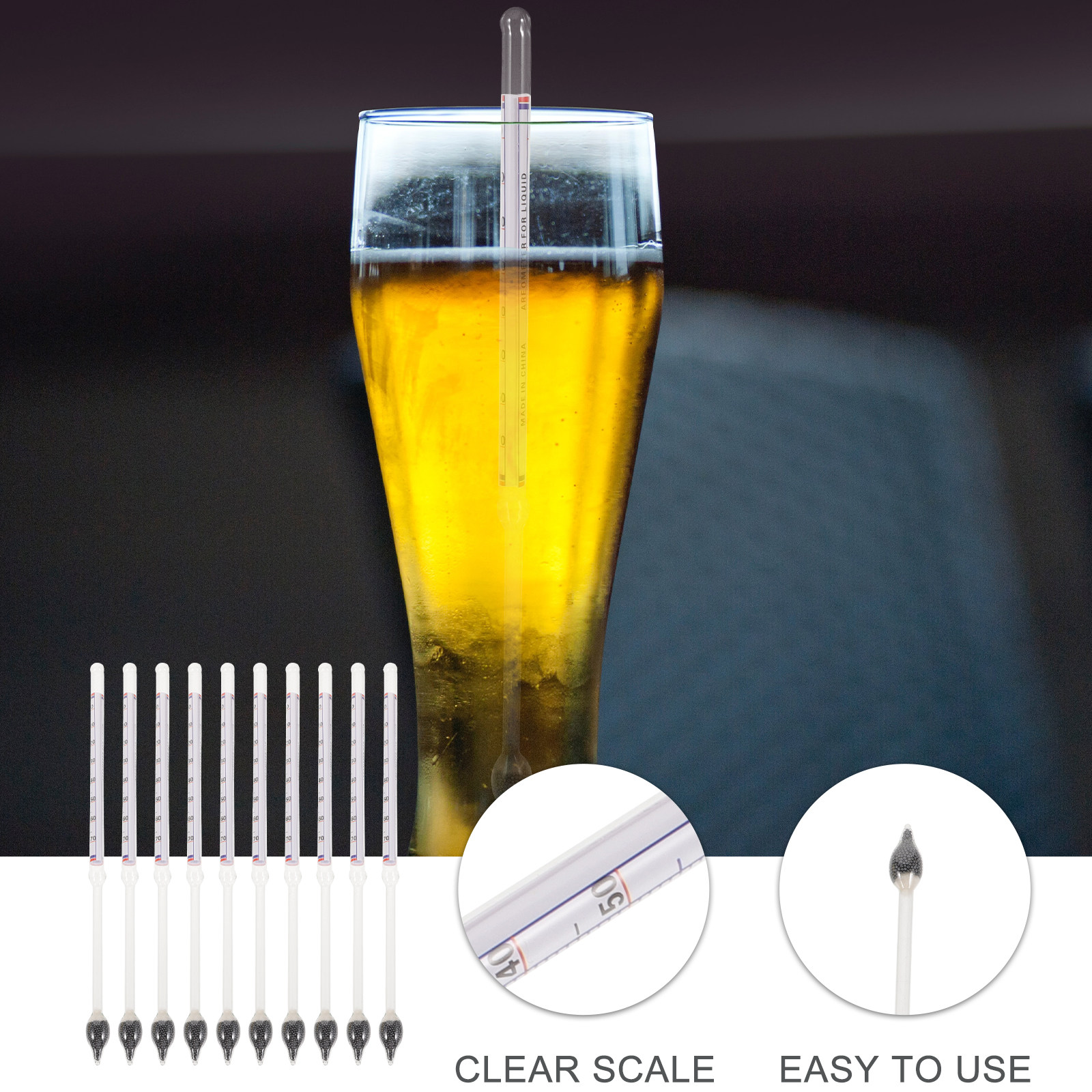 10 pezzi di idrometro alcolico - Wine Beer And Mead recensione e prezzo