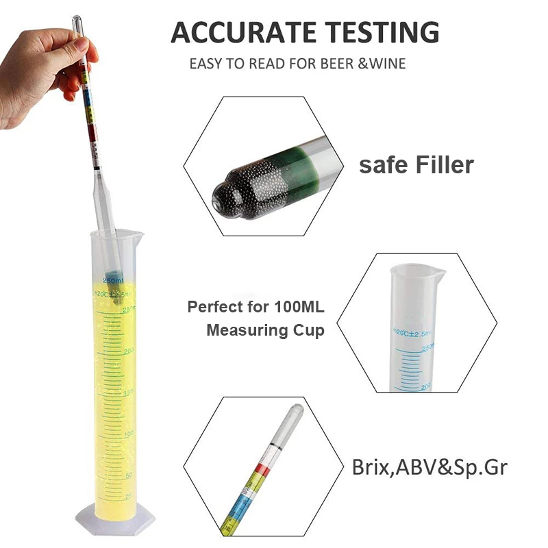 2 pz/lotto Tester per idrometr - Wine Beer And Mead recensione e prezzo