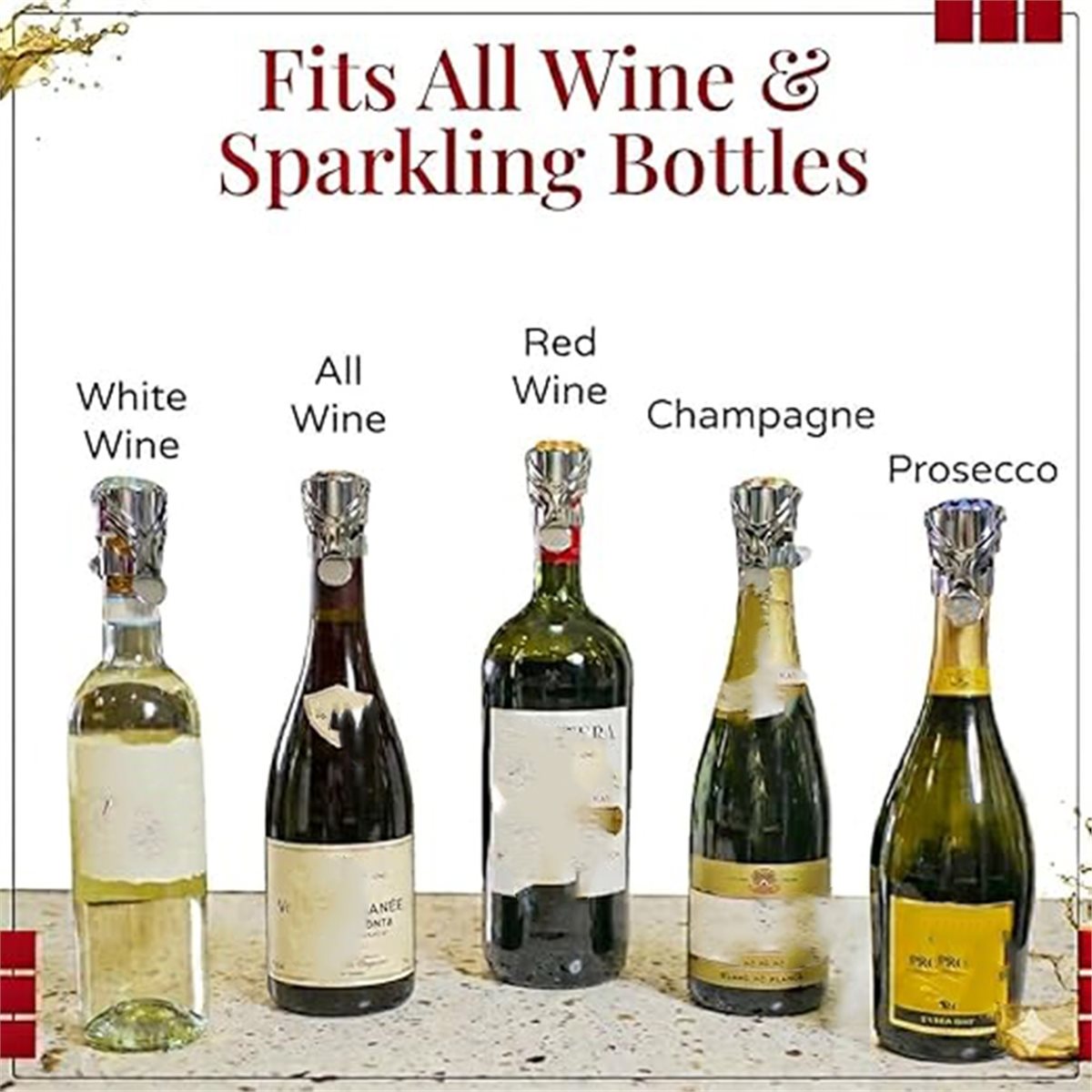 (A02R) Set di 2 Tappi per Vino - Wine & Beer Quito recensione e prezzo