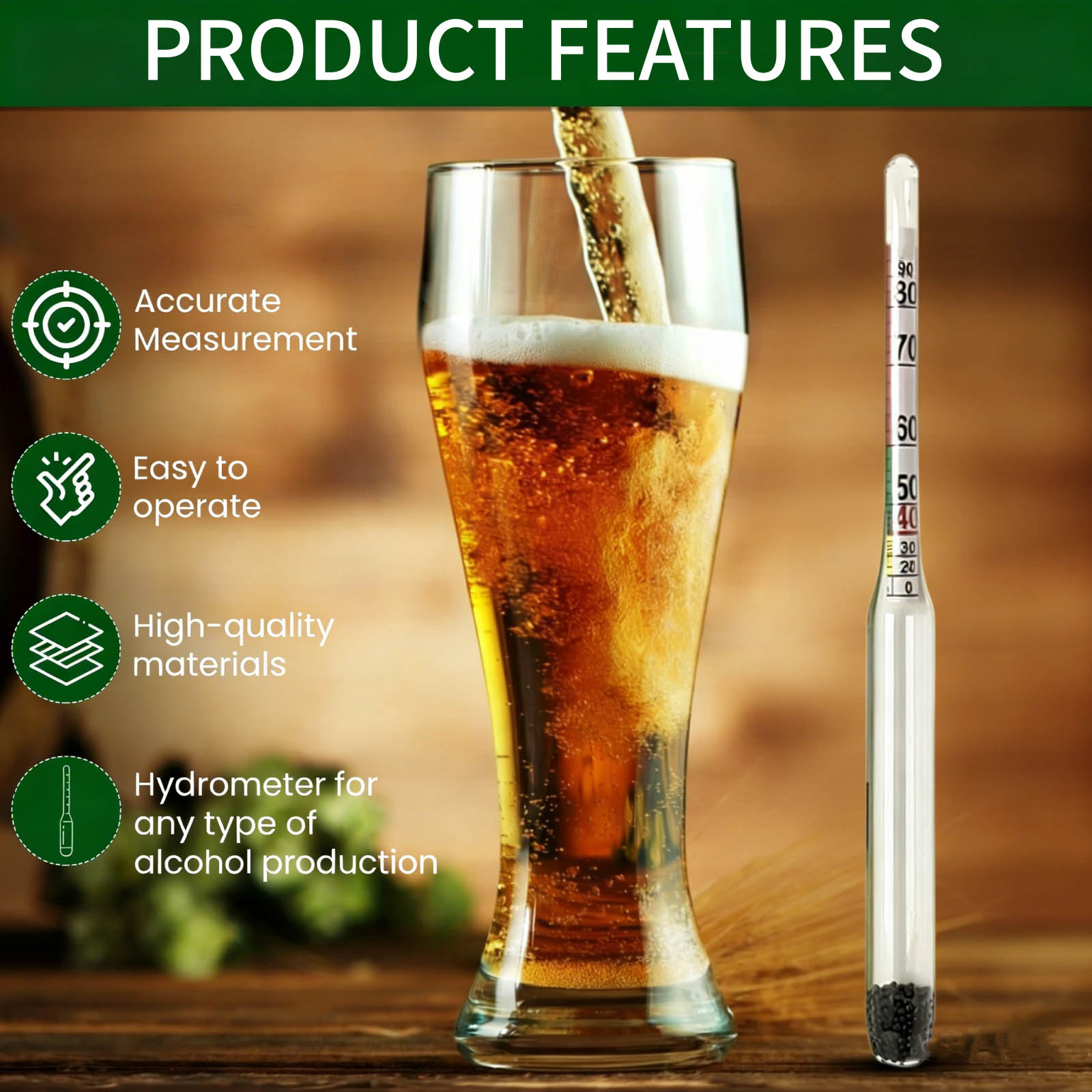 Alcolometro in Vetro 0-96% per - Wine Beer And Mead recensione e prezzo